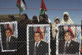Protest na hranici mezi pásmem Gazy a Egyptem.